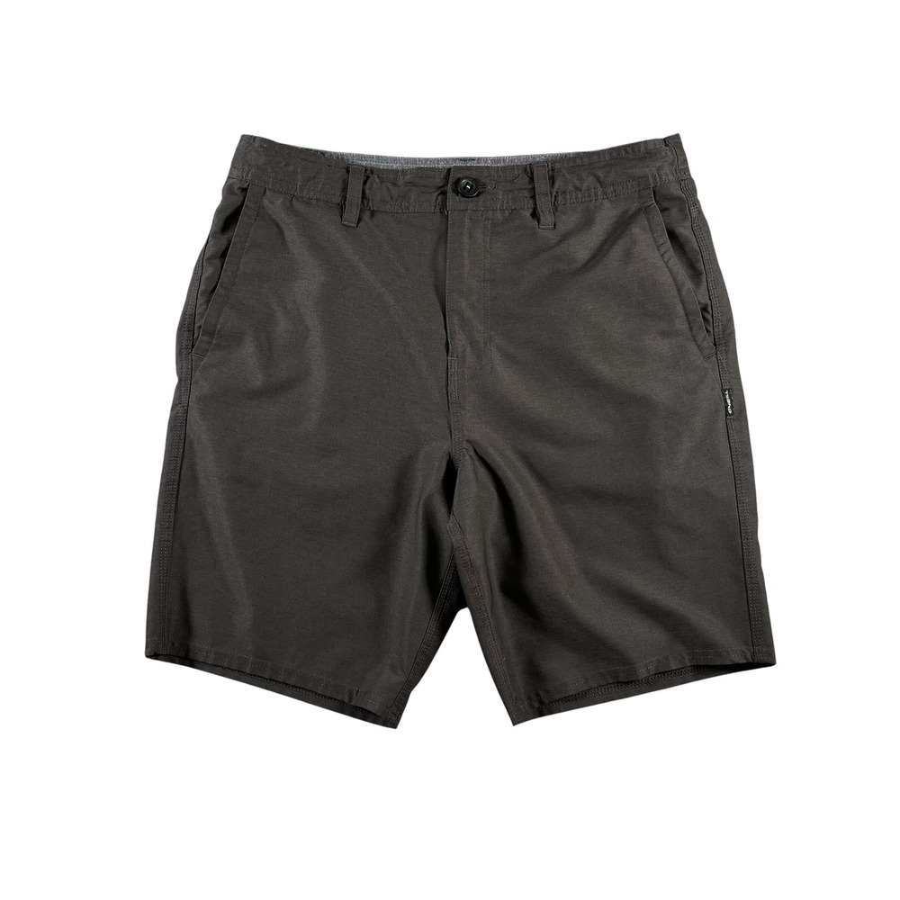 O'Neill Hybrid Shorts Mens 31 Brown Gray Boardshorts Stretch Chino Walk Shorts